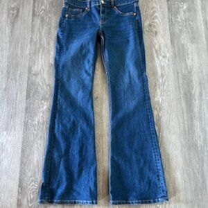 🧡3/15 DIVIDED H&M Blue Flare Jeans Women's 8